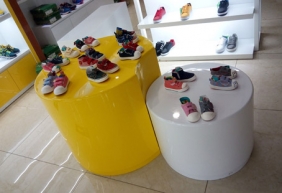 重庆童鞋展柜 童鞋高低展示台